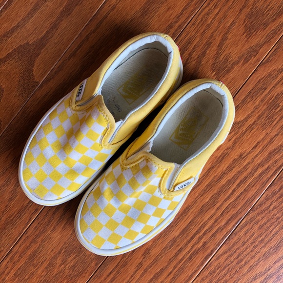 yellow checkered vans girls